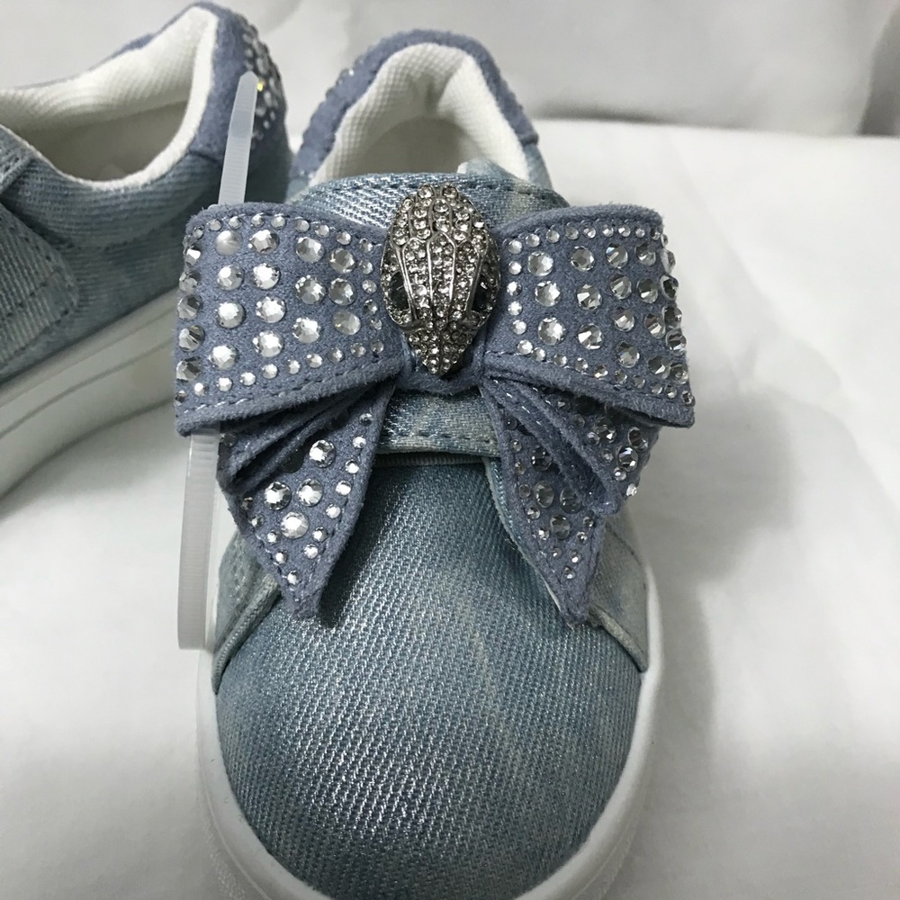 Kurt Geiger Kids' Blue Sneakers with Sparkling Bow